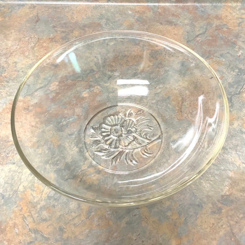Vintage‎ Jeannette Glass "Camellia" Clear Glass Bowl